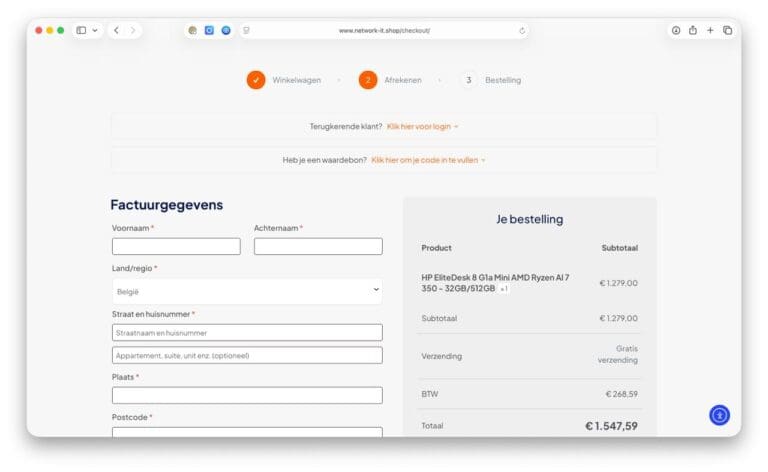 KMO Shop by Network-IT - Checkout